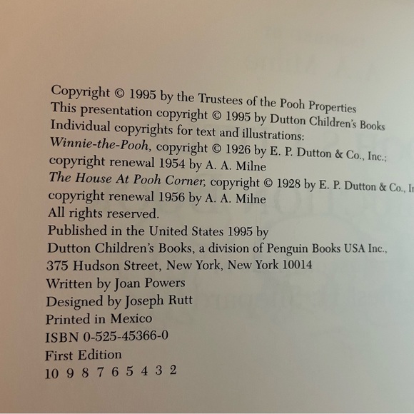 3/$20 Vintage 1995 Pooh’s little instruction book, Childrens Winnie the pooh New - Picture 5 of 6